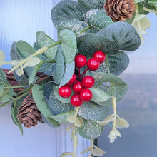 Christmas Red And White Berry Wreath 38cm