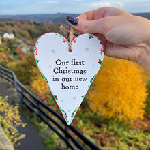 Christmas First Home Ceramic Hanging Heart