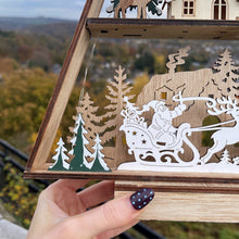 Light Up Santa And Trees Scene