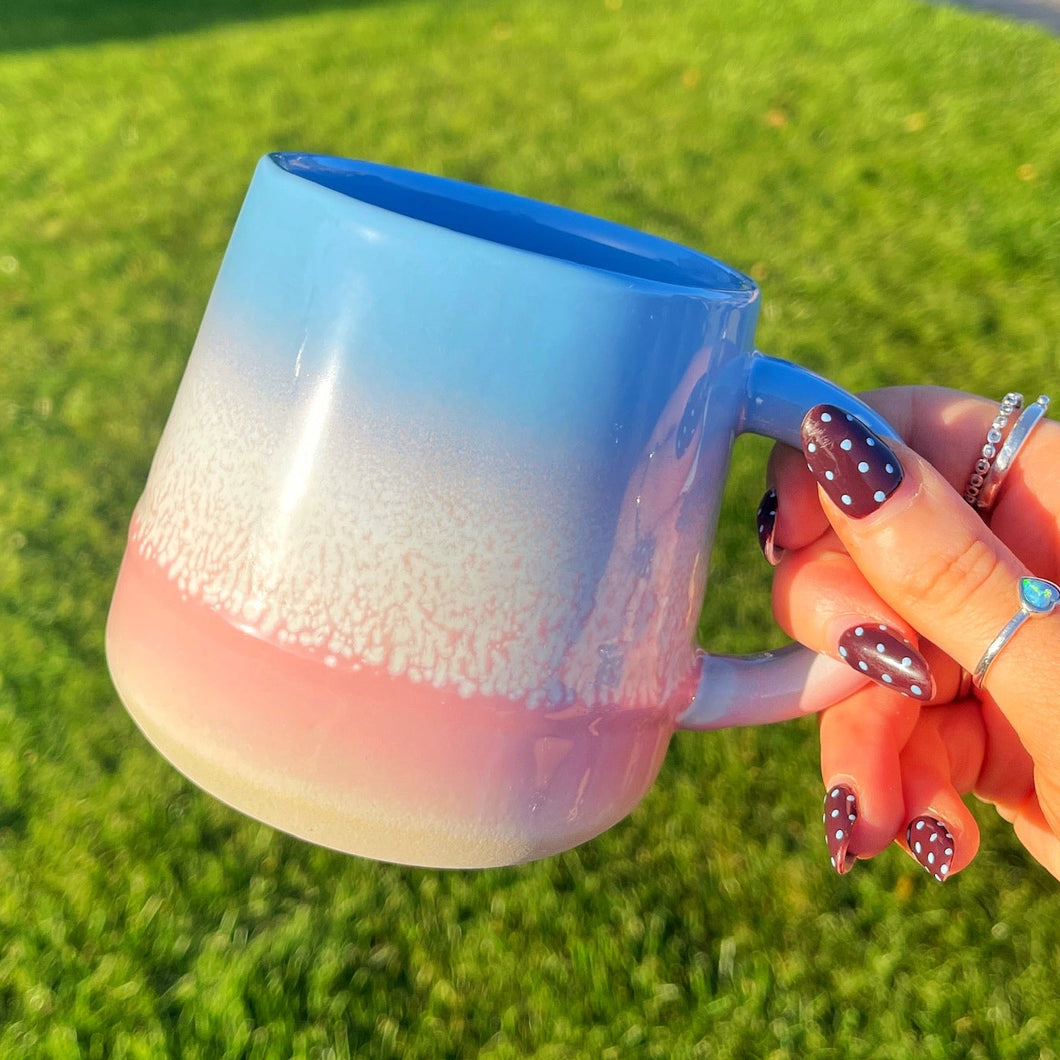 Mojave Glaze Powder Blue And Pink Mug