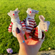 Tiny Felt Mouse In Knitted Jumper