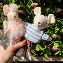 Little Linen Boy Mouse In Brown Trousers