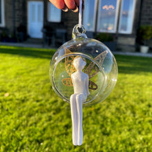Christmas Angel In Open Glass Bauble