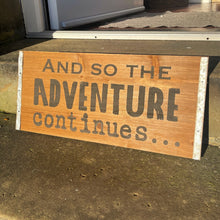 Large Wooden Adventure Sign