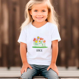 Personalised Children's Floral T Shirt