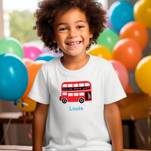 Personalised Red Bus T-Shrit