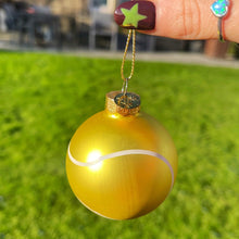 Christmas Tennis Ball Glass Bauble