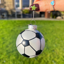 Christmas Football Glass Bauble