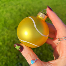 Christmas Tennis Ball Glass Bauble