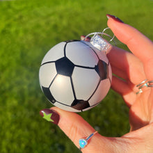 Christmas Football Glass Bauble