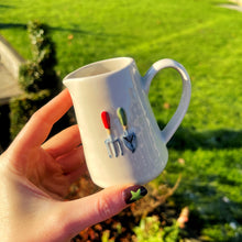 Ceramic Milk Jug With Embossed Gardeners Design