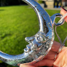 Silver Glass Man In The Moon Hanging Decoration