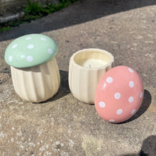 Candle In Mushroom Ceramic Pot With Lid
