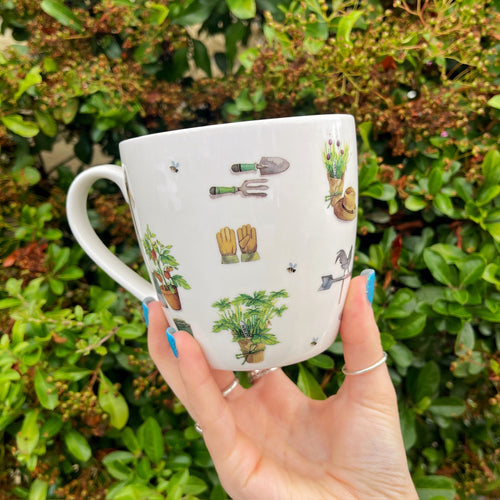 Green Fingers China Breakfast Mug