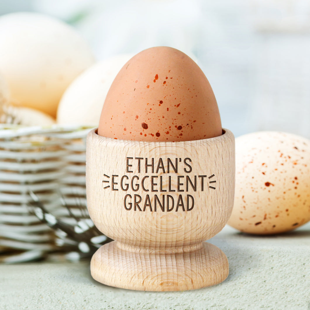 Personalised Wooden Good Egg Cup