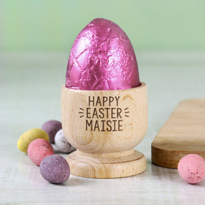 Personalised Wooden Good Egg Cup