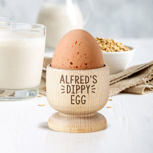 Personalised Wooden Good Egg Cup