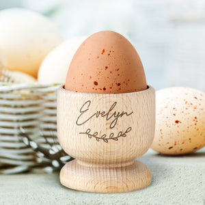 Wooden Egg Cup with Name