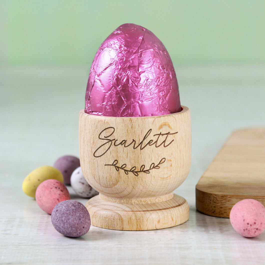 Wooden Egg Cup with Name