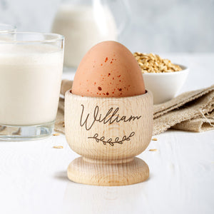 Wooden Egg Cup with Name