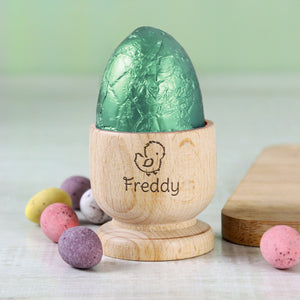 Personalised Name Wooden Egg Cup