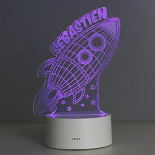 Personalised Rocket LED Colour Changing Night Light