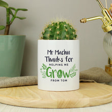 Personalised Teachers Plant Or Pen Pot