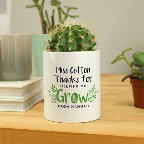 Personalised Teachers Plant Or Pen Pot