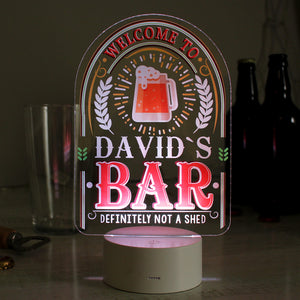 Personalised LED Colour Changing Bar Light