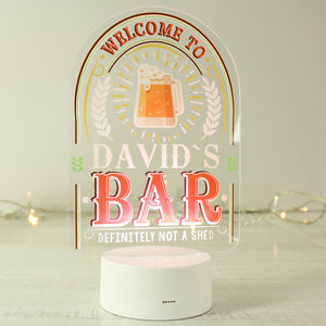 Personalised LED Colour Changing Bar Light