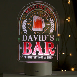 Personalised LED Colour Changing Bar Light