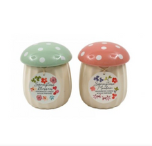 Candle In Mushroom Ceramic Pot With Lid