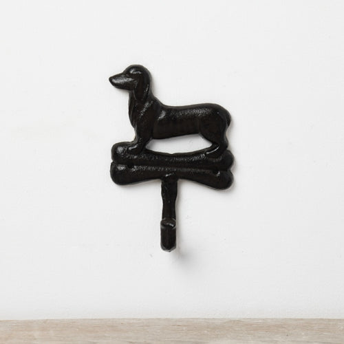 Cast Iron Dachshund Dog Wall Hook