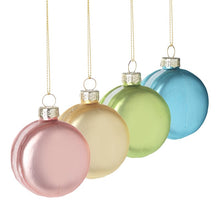 Christmas Glass Macaron Set Of Baubles