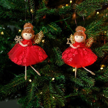 Christmas Hanging Fairy In Red Dress Decoration