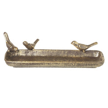 Metal Tray For Keys With Bird Decoration