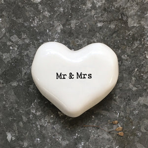 Porcelain Message Token Mr And Mrs