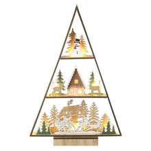 Light Up Santa And Trees Scene