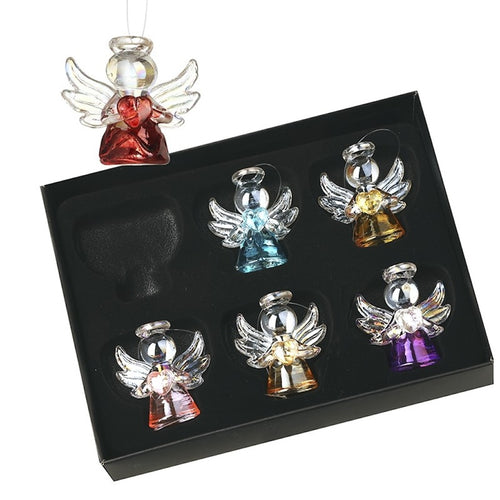 Christmas Handmade Glass Angel Set