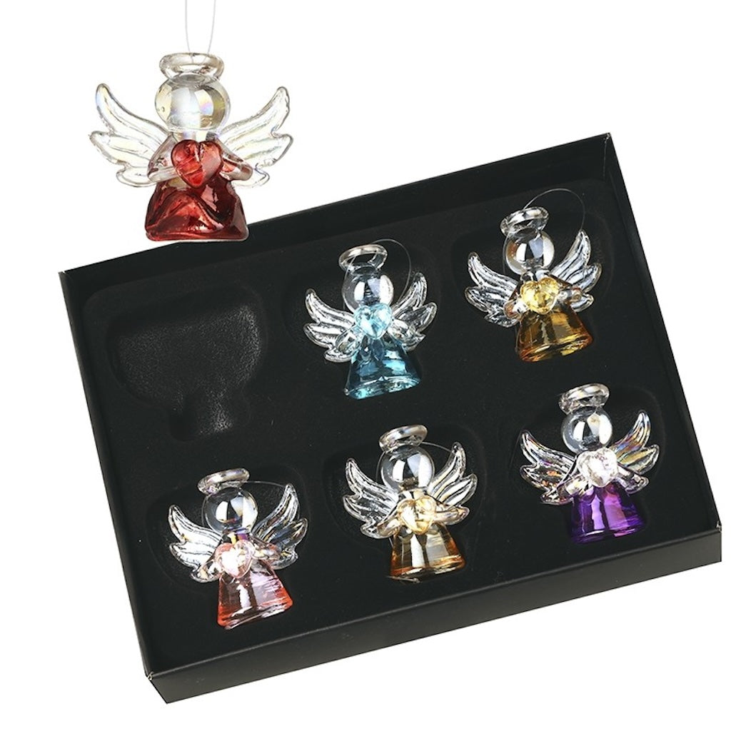 Christmas Handmade Glass Angel Set