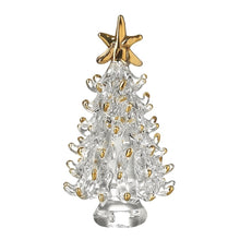 Hand Blown Glass Tiny Christmas Tree With Gold