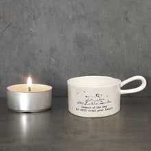 Porcelain T Light Holder With Dog
