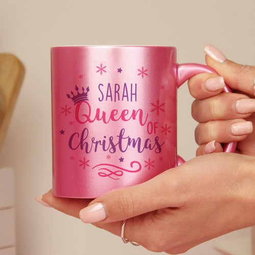 Personalised Queen Of Christmas Mug