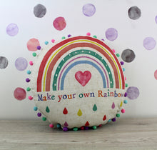 Personalised Round Rainbow Cushion