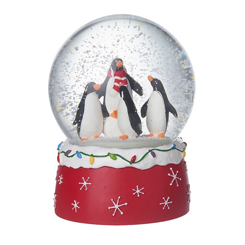 Christmas Penguin Family Snow Globe