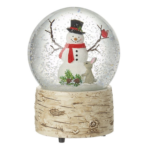 Musical Christmas Snow Globe With Snowman