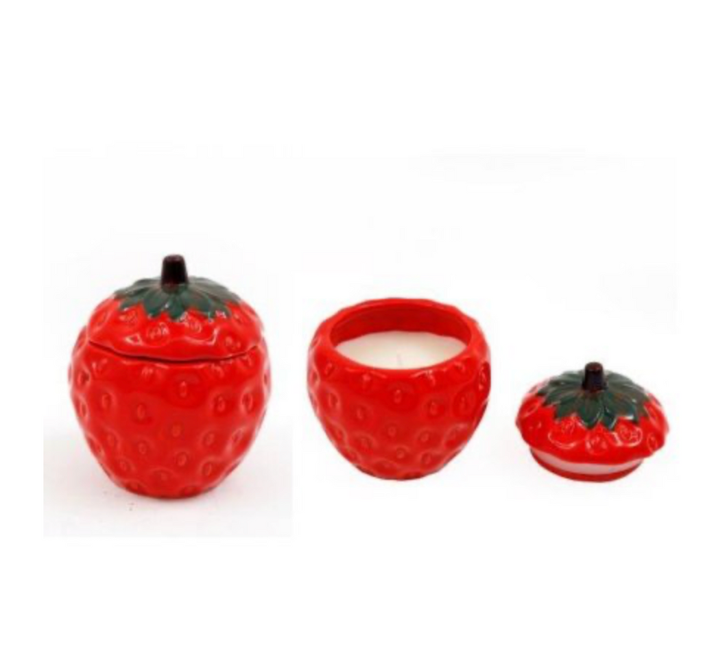 Candle In Mushroom Ceramic Pot With Lid (Copy)