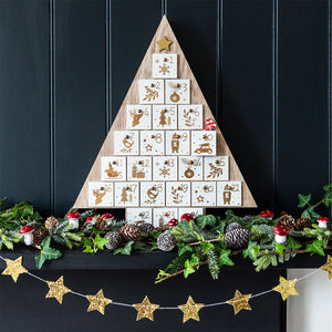 Tree Shaped  Wooden Advent