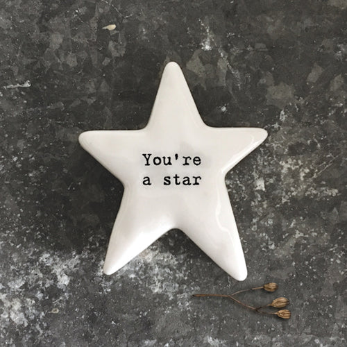 Porcelain Message Token You're A Star