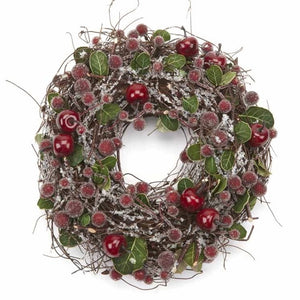 Winter Red Cherry Wreath